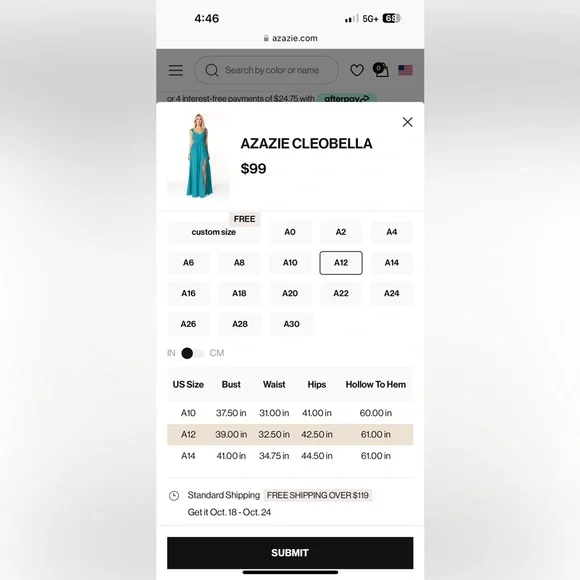 NWT Azazie “Cleobella” Bridesmaid Dress in JADE - Picture 7 of 12